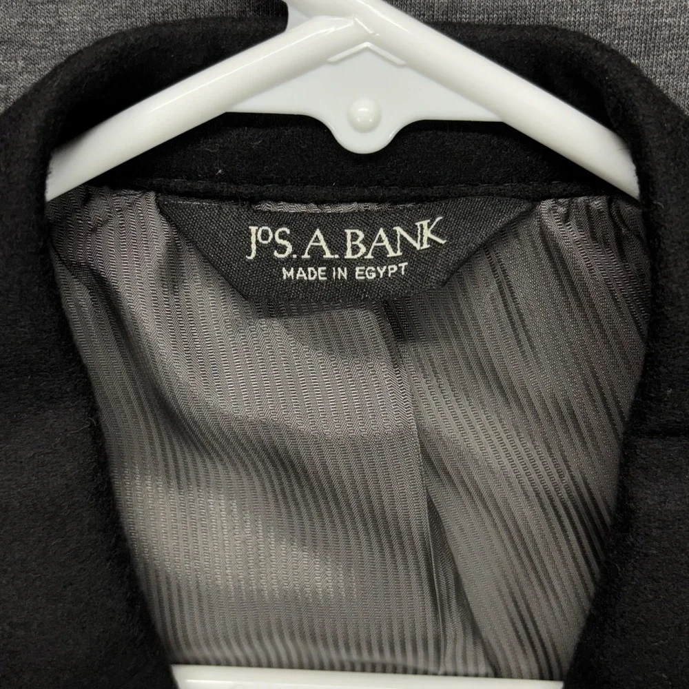 Jos A Bank Suit Jacket Blazer Mens 42R 100% Cashmere Black Two Button Lined